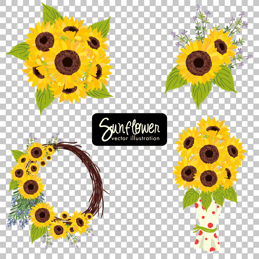 Yellow and Brown Sunflower Seed Icon