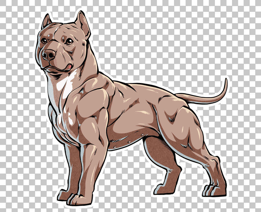 American Bully Puppy Illustration