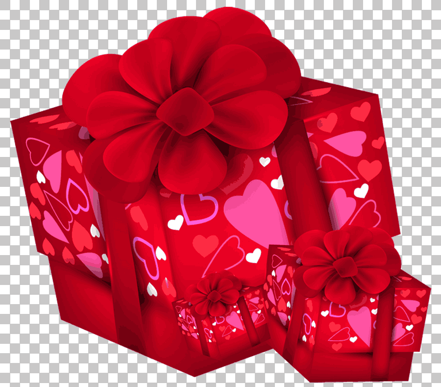 Red Gift Boxes with Ribbons