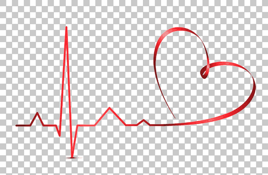 Red Heartline Electrocardiography Ribbon