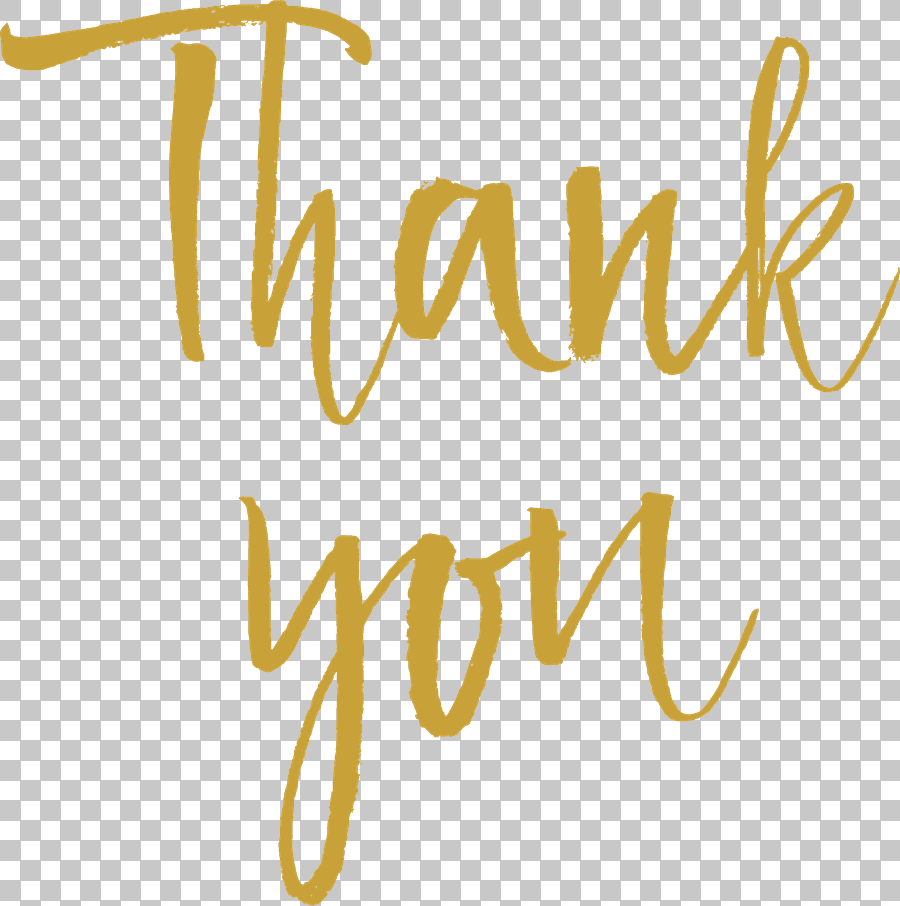 Yellow Thank You Text Logo