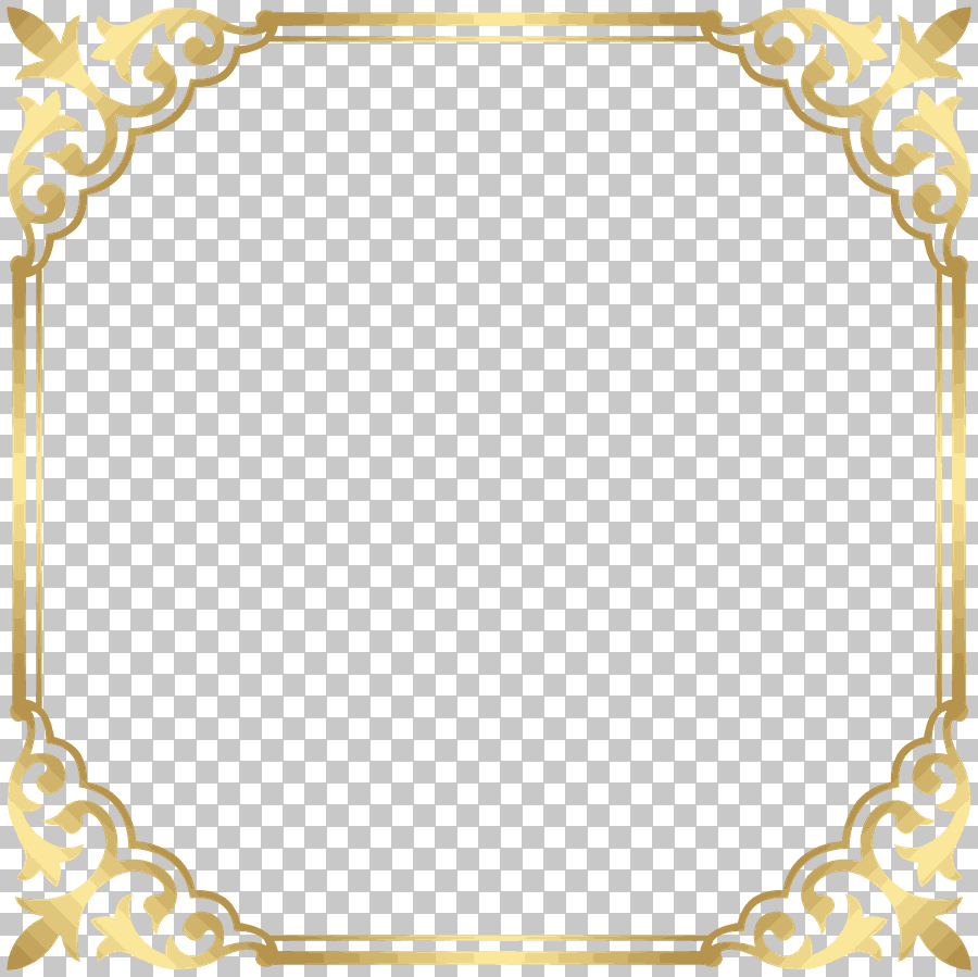 Gold Floral Frame