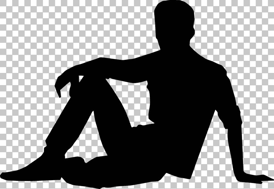 Seated Man Silhouette