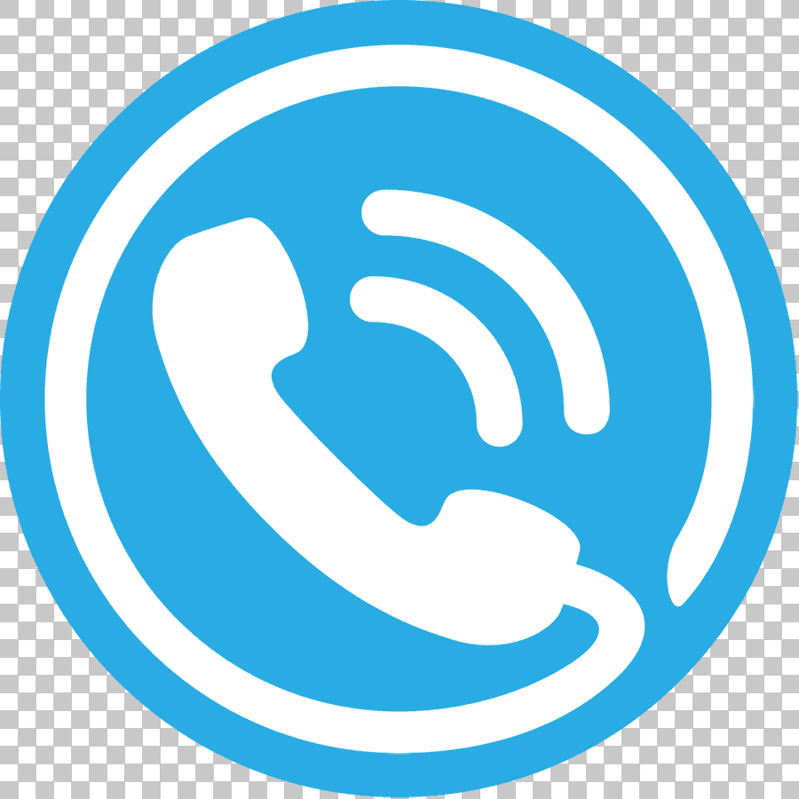 White and Blue Telephone Logo