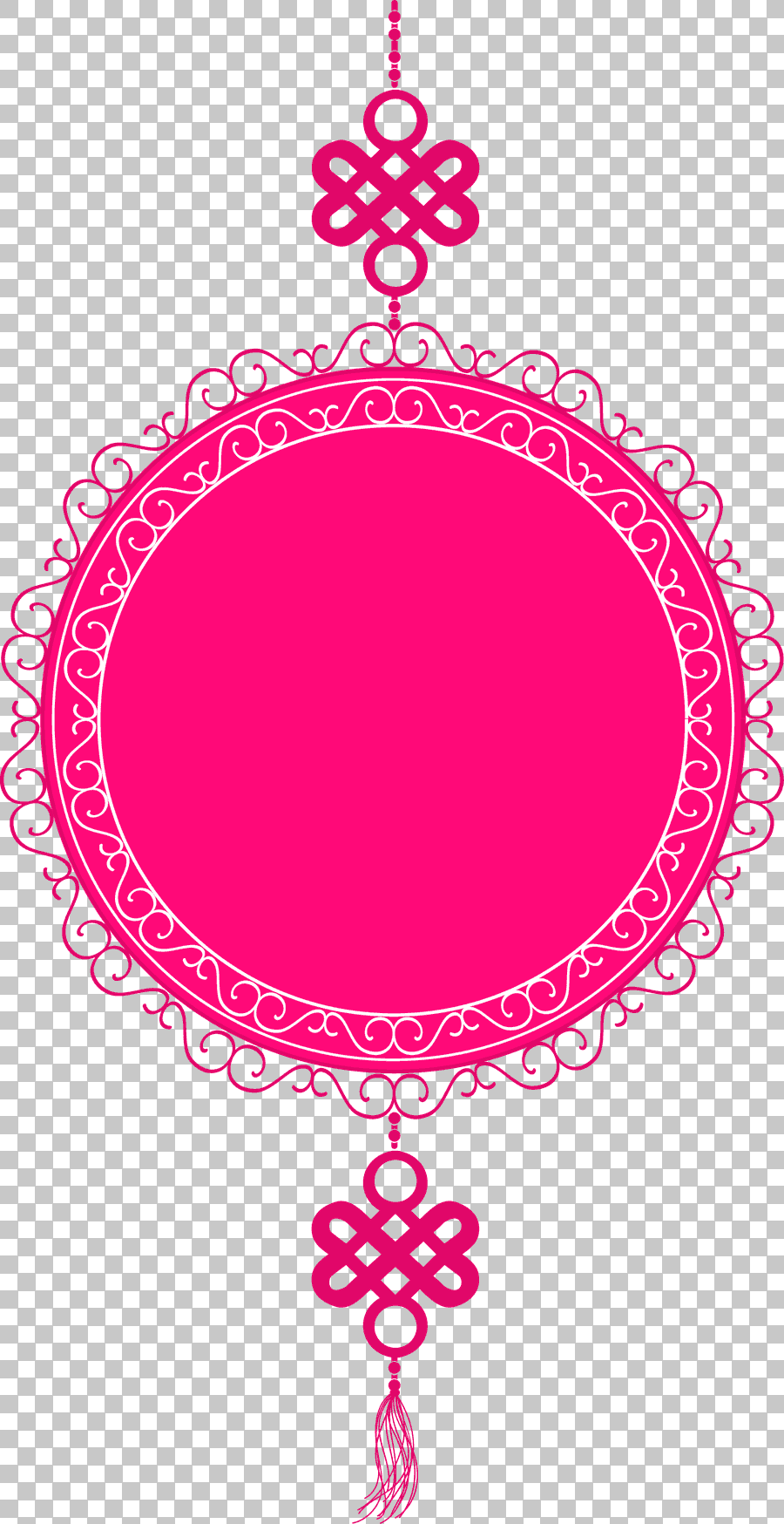 Round Pink Chinese Wind Circle Decorative Pattern