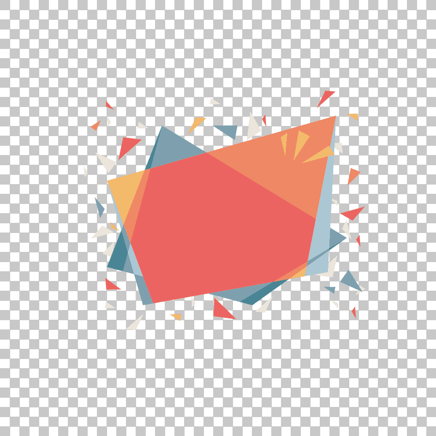 Confetti Geometry Border