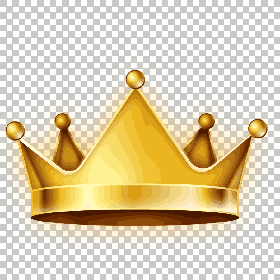 Golden Crown with Triangle Frame