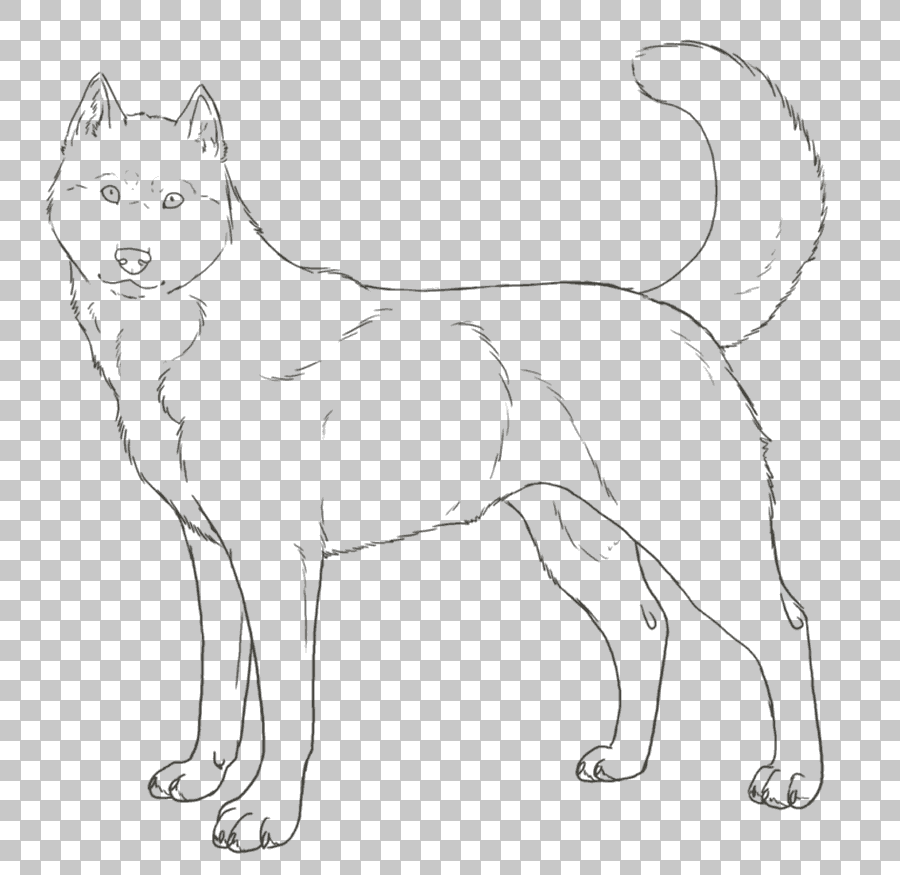 Siberian Husky Puppy Coloring Page