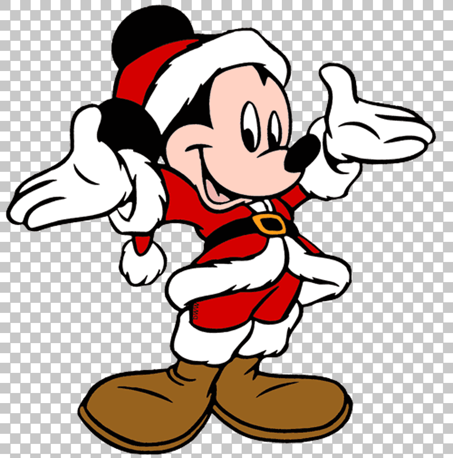 Mickey Mouse Minnie Mouse Pluto Goofy Donald Duck Santa