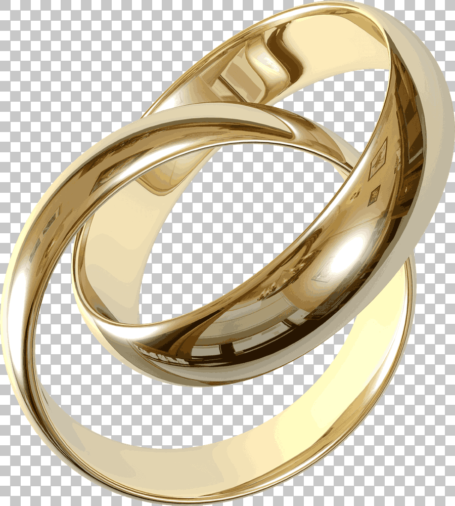 Gold Wedding Rings Illustration