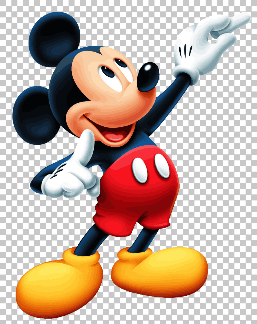 Mickey Mouse Holding Chalk