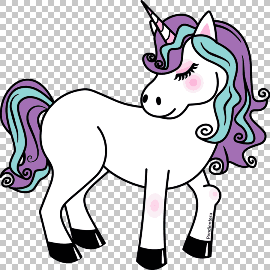 Purple and Blue Unicorn