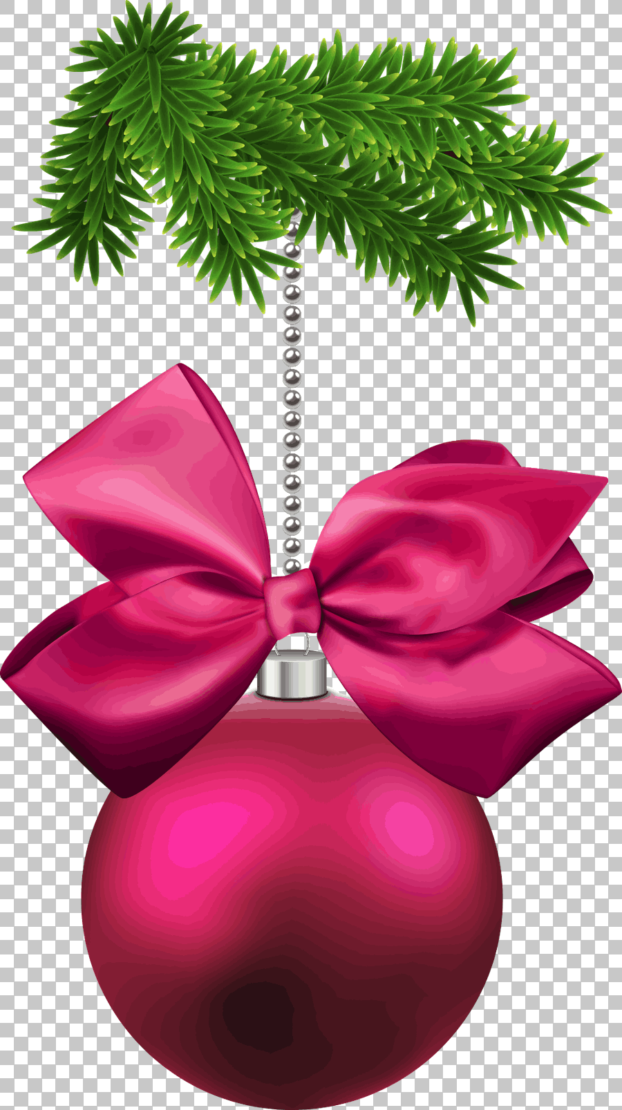 Christmas Ornament Bow and Ball