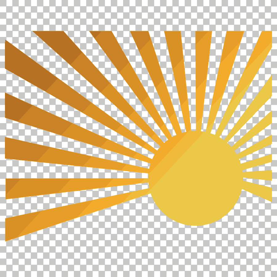 Yellow Sun Ray Illustration