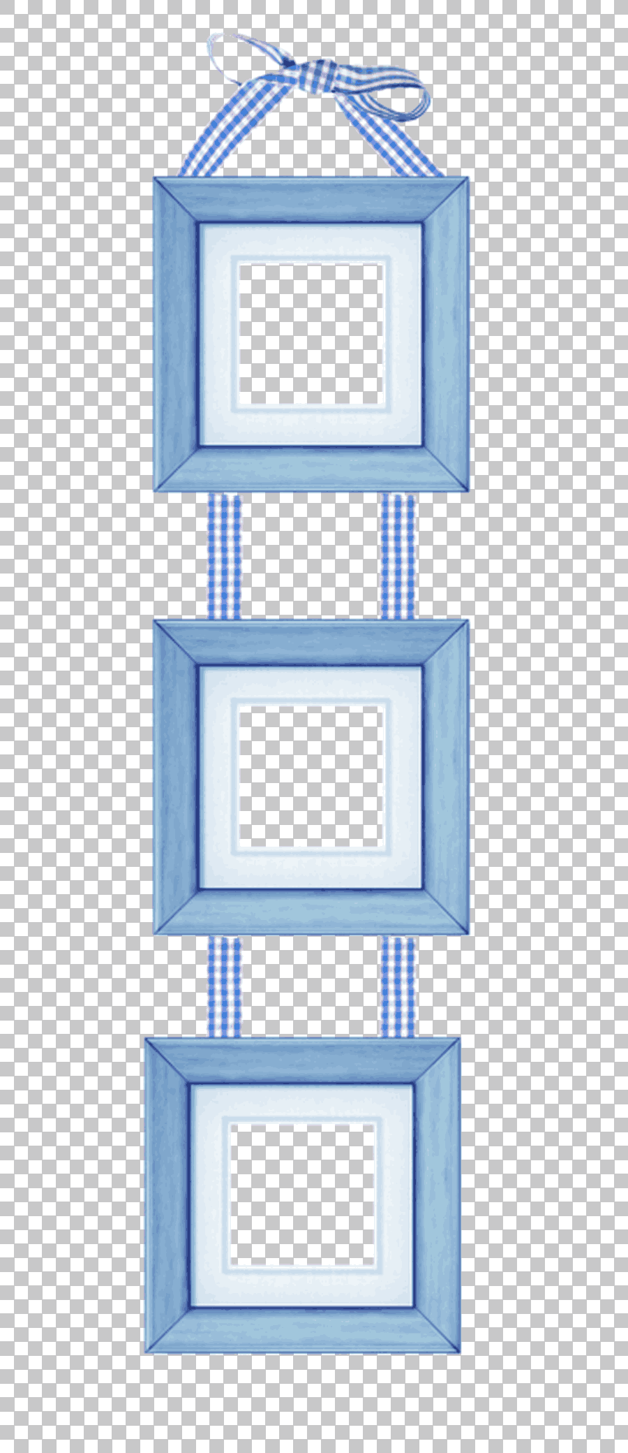 Three Blue Frames