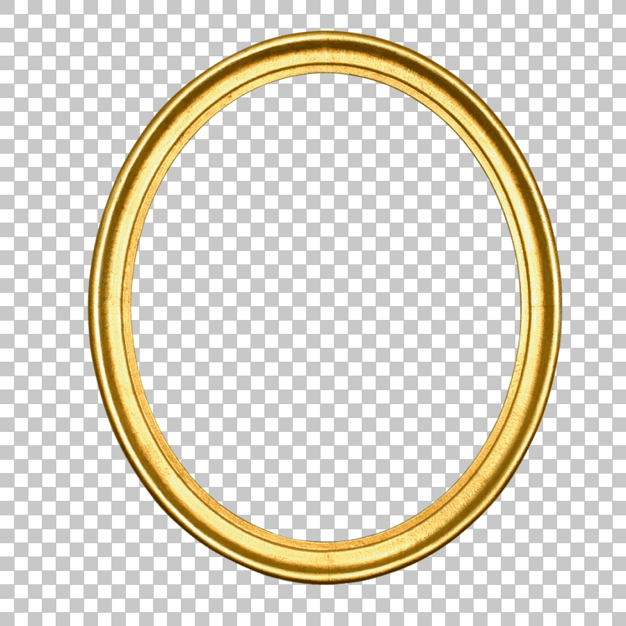 Large Oval Gold Circle Frame