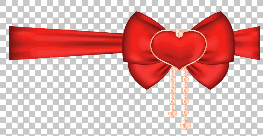 Red Heart with Bow