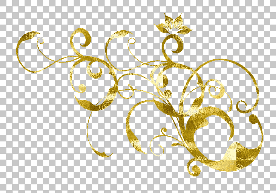 Gold Wedding Ornament