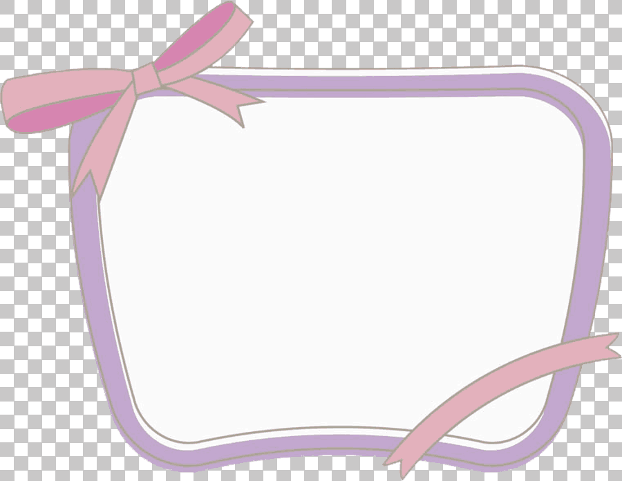 Purple Bow Cartoon Frame