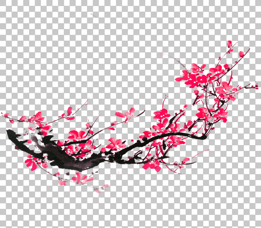 Plum Blossom Flower Ink