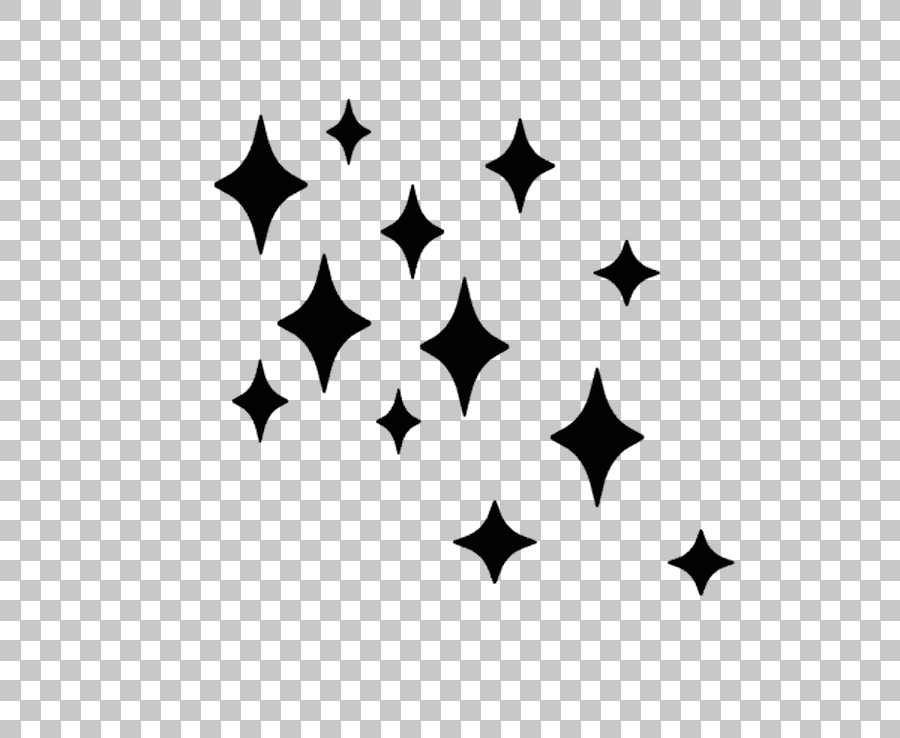 Black and White Star Rhombus