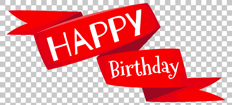 Red Happy Birthday Banner