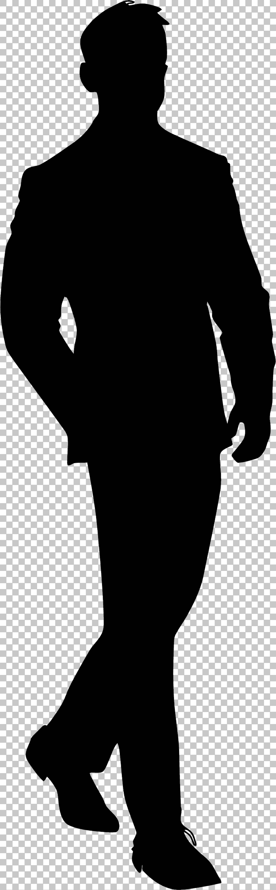 Man Suit Silhouette Monochrome