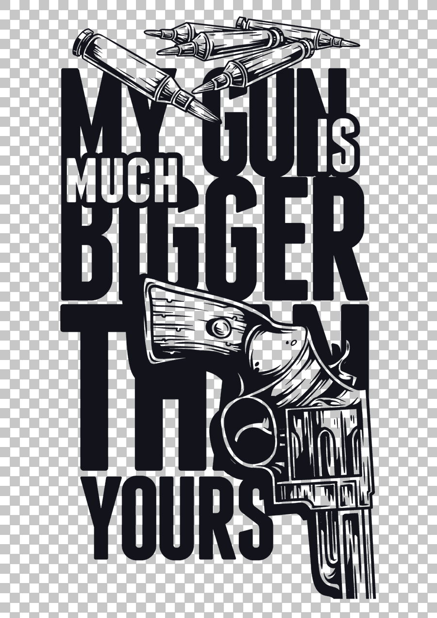 Gun T-Shirt Design Text