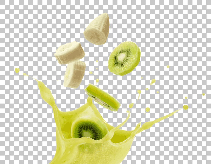 Sliced Banana and Kiwi Smoothie