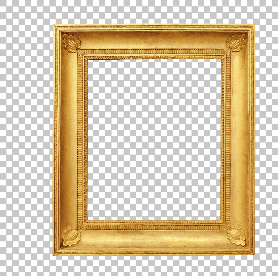 Square Brown and Gold Frame