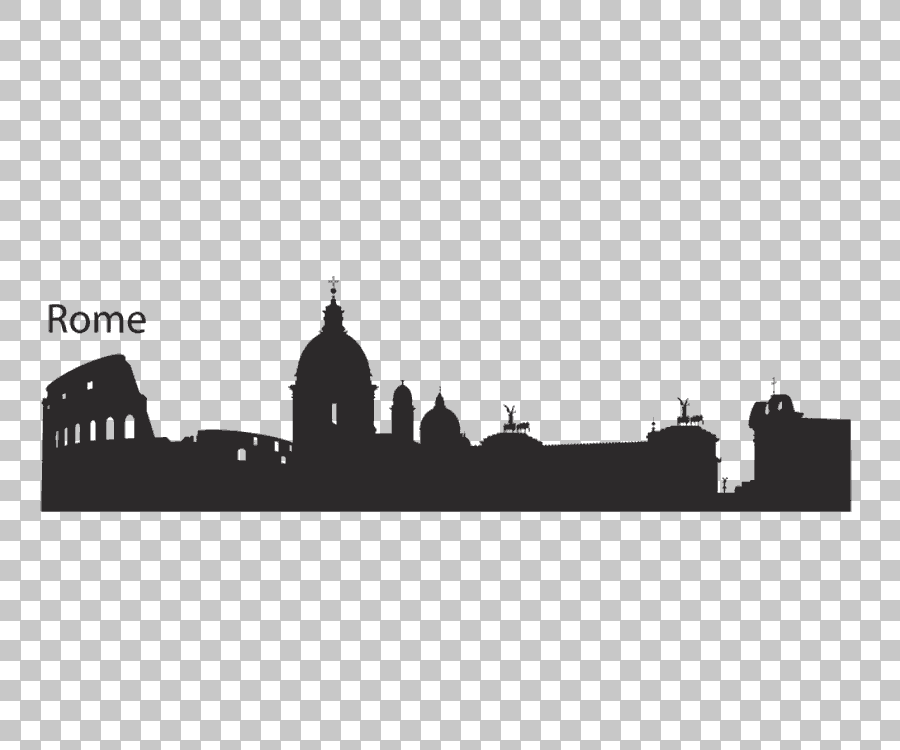 Rome Skyline Silhouette