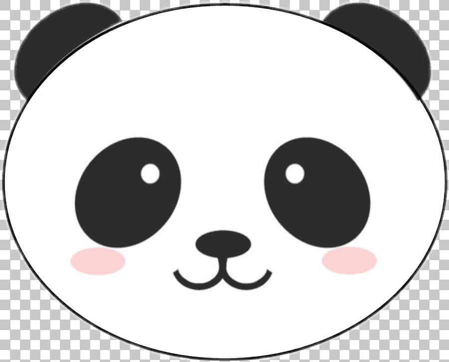 Giant Panda Kawaii Bear Face