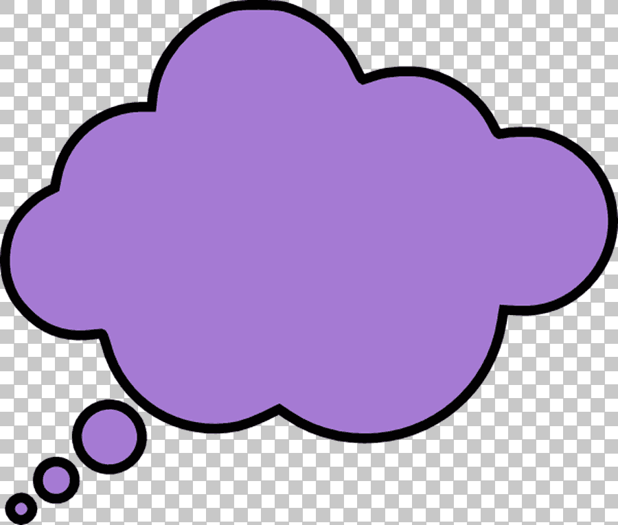 Purple Speech Balloon