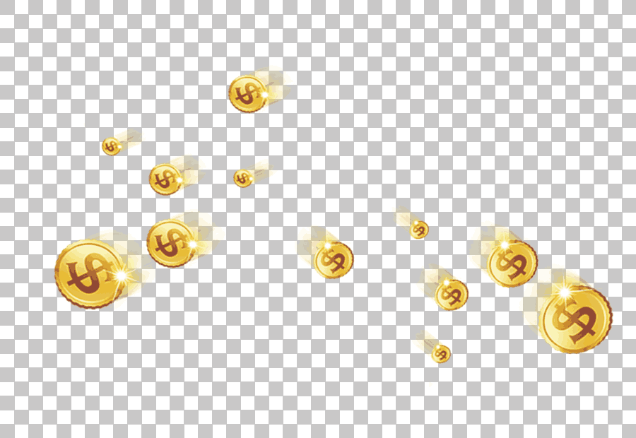 Gold Coin Icon Floating