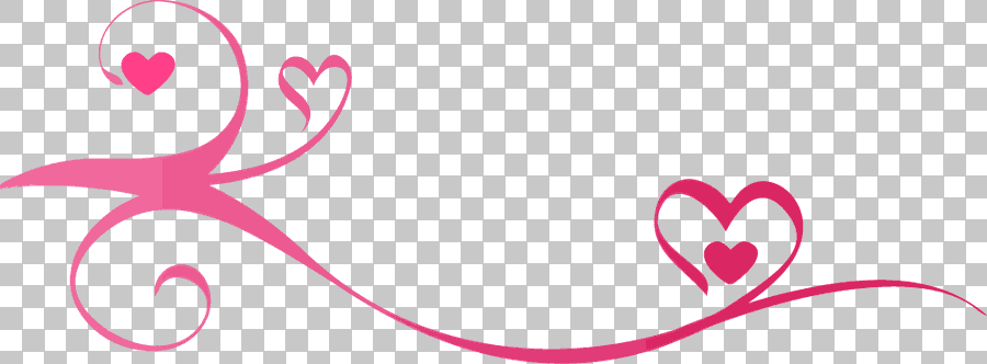 Pink Heart Creative Dividing Line