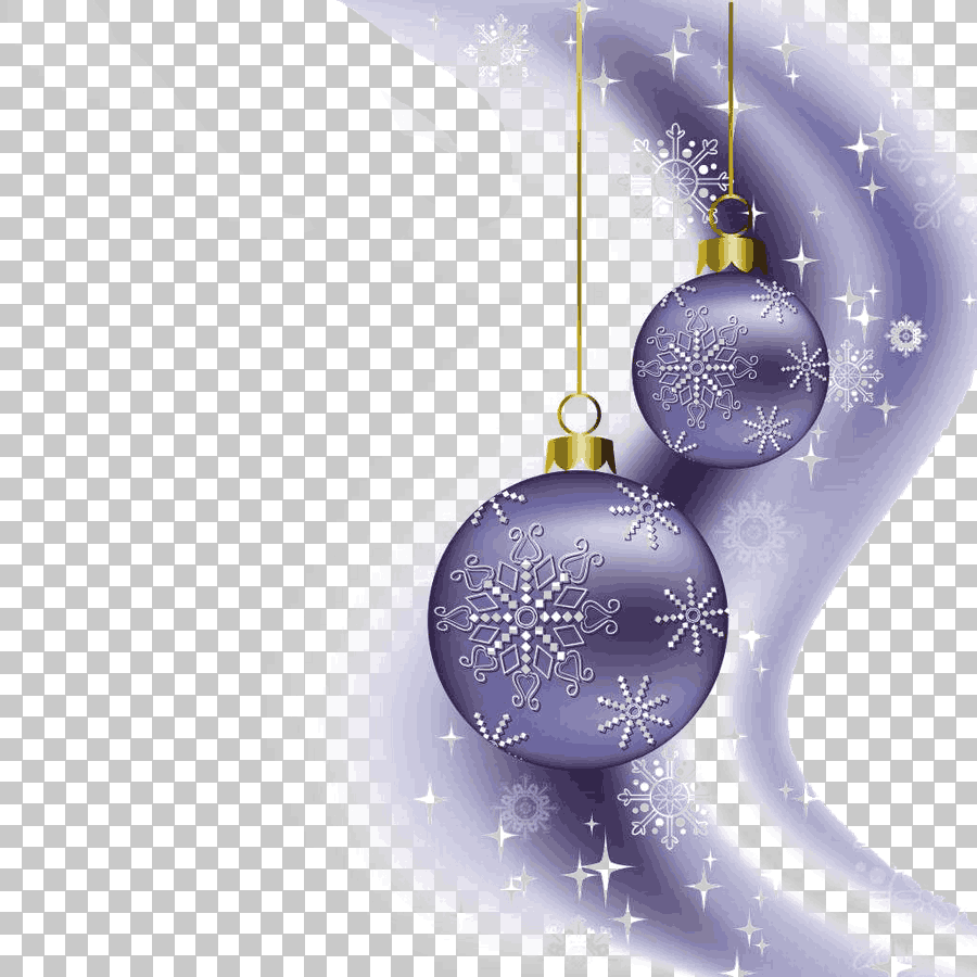 Two Purple Christmas Baubles