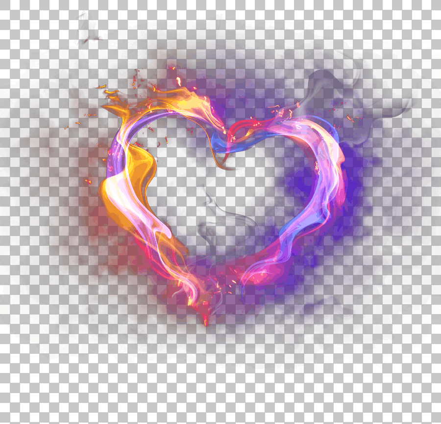 Violet Flaming Heart Icon