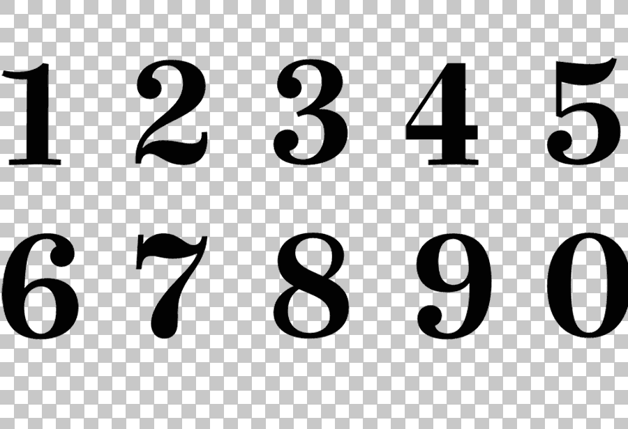 Stencil Number Letter Font