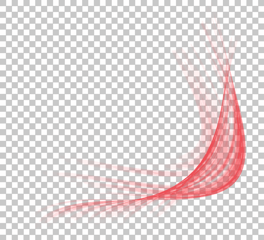 Red Abstract Curve Lines Rectangle