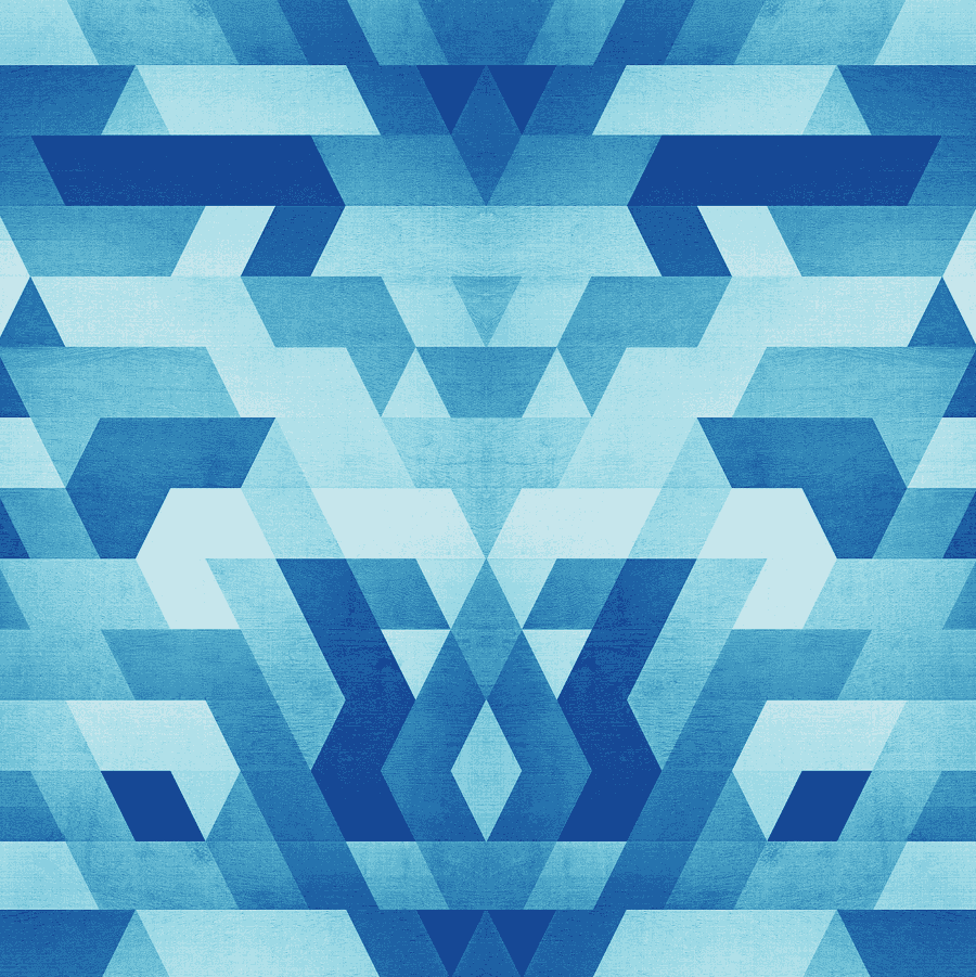 Blue Geometric Triangle Pattern