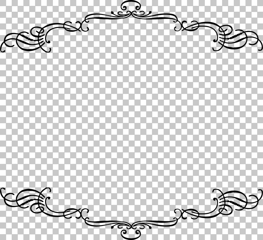 Black Floral Line Art Frame