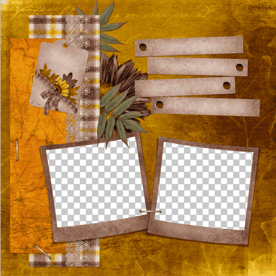 Brown and Gray Collage Frame