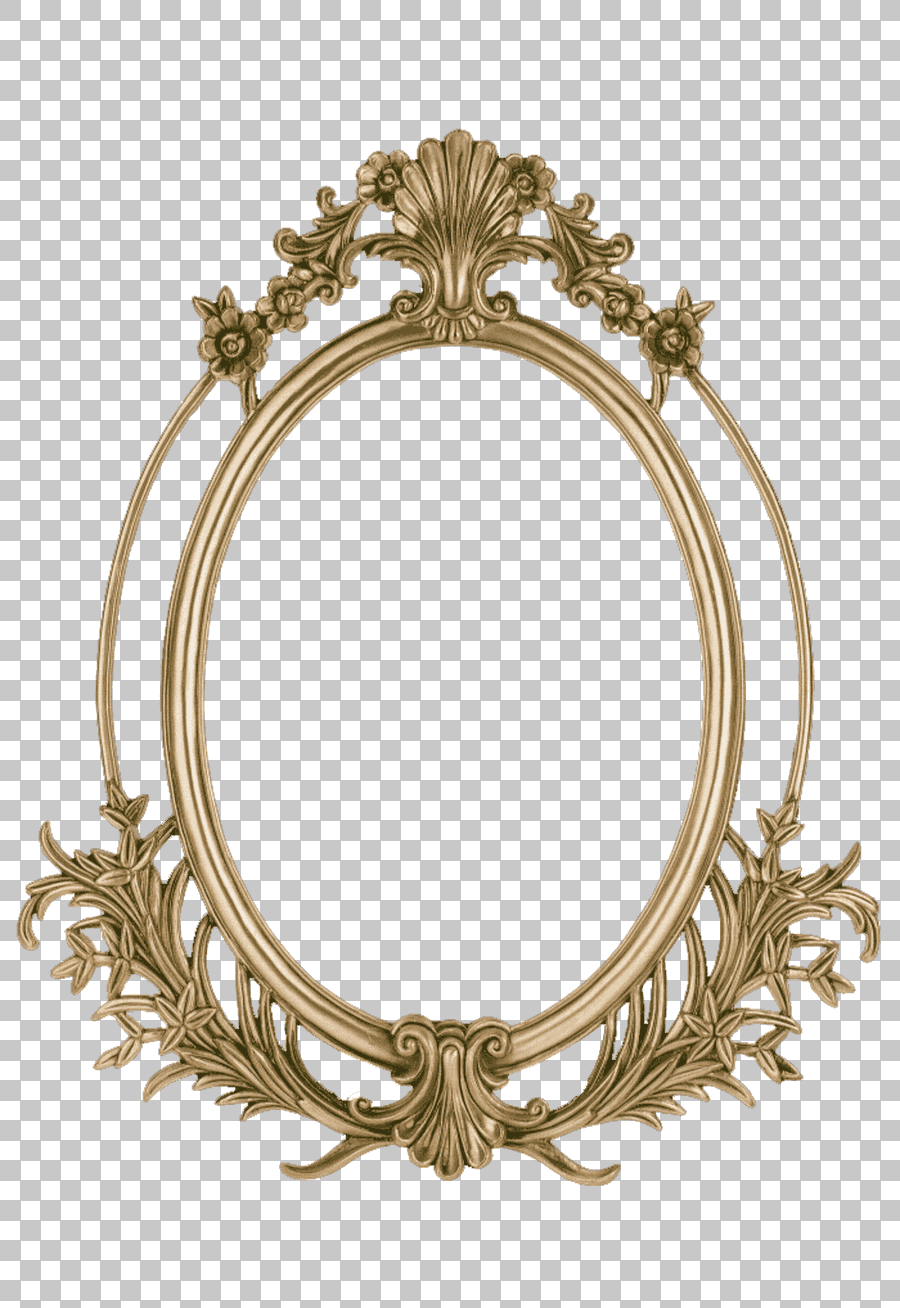 Brass-Colored Filigree Frame