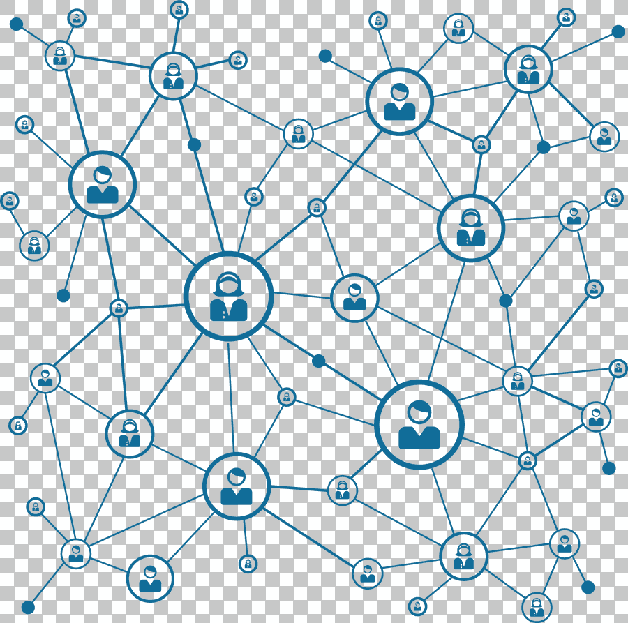 Blue Blockchain Bitcoin Cryptocurrency Node