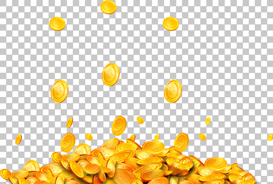 Gold Coin and Orange Gold Ingot