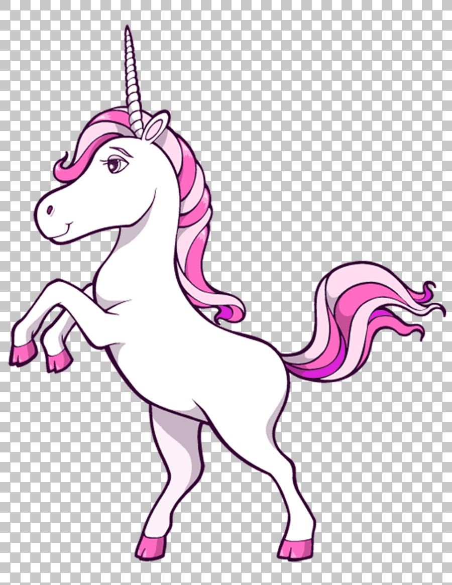 Unicorn Horse Purple Drawing