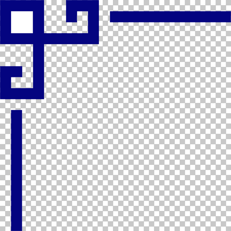 Blue Corner Border Angle