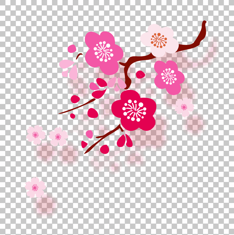 Plum Blossom Branches with Lantern