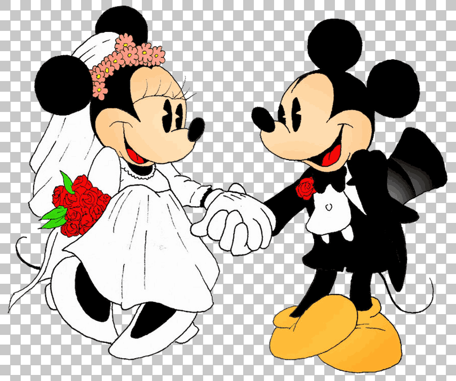 Minnie and Mickey Mouse Wedding Invitation