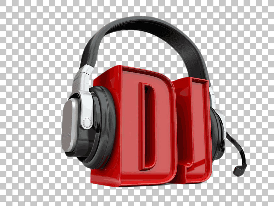 DJ with Headset 3D Illustration